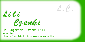 lili czenki business card